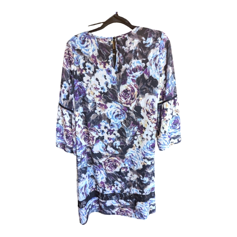 KUT From The Kloth Floral Print Dress with Lace Accents Size 6 - Picture 2 of 6